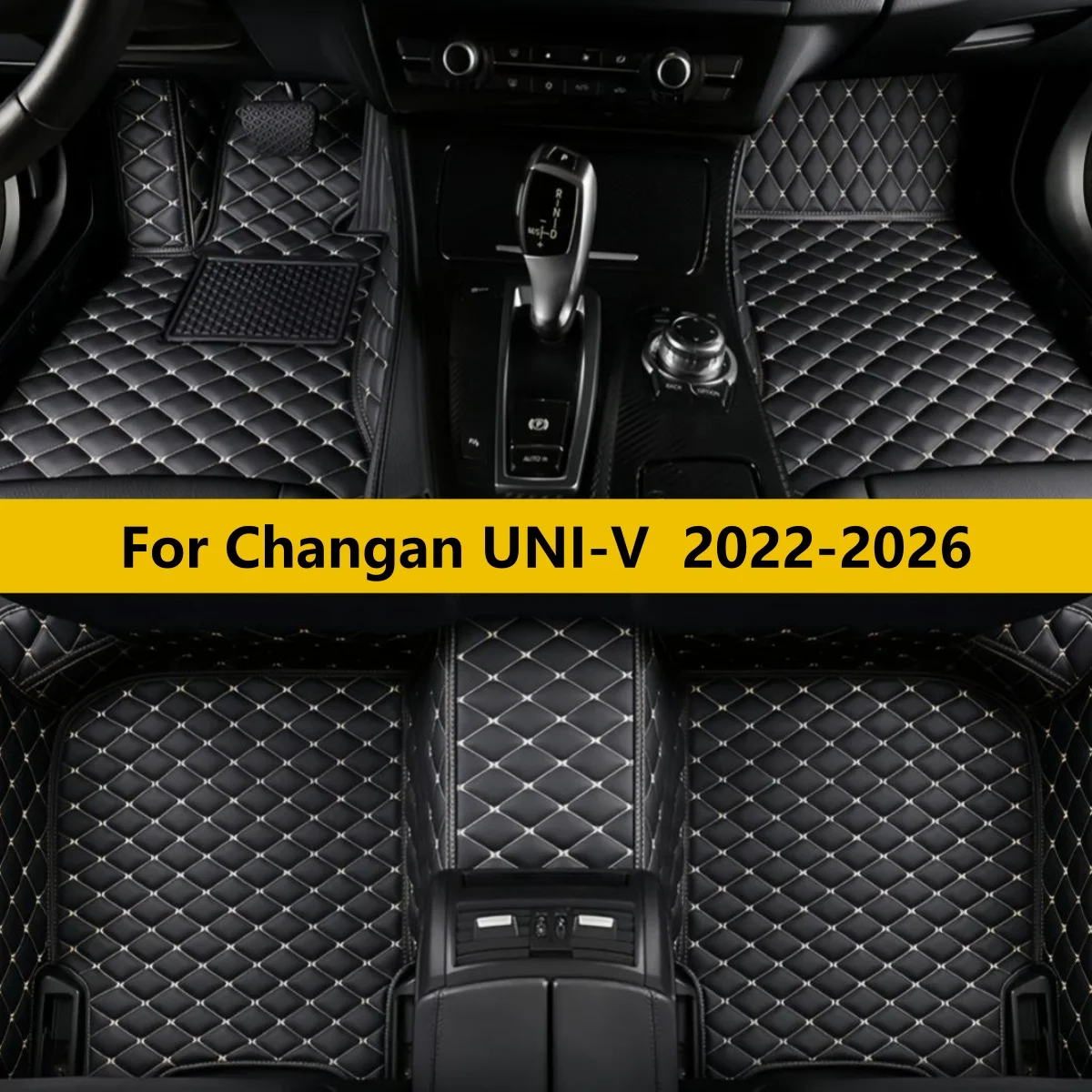 

Кожаные автомобильные коврики на заказ для Changan UNI-V 2022-2026, водонепроницаемые, Tapetes Para Carro