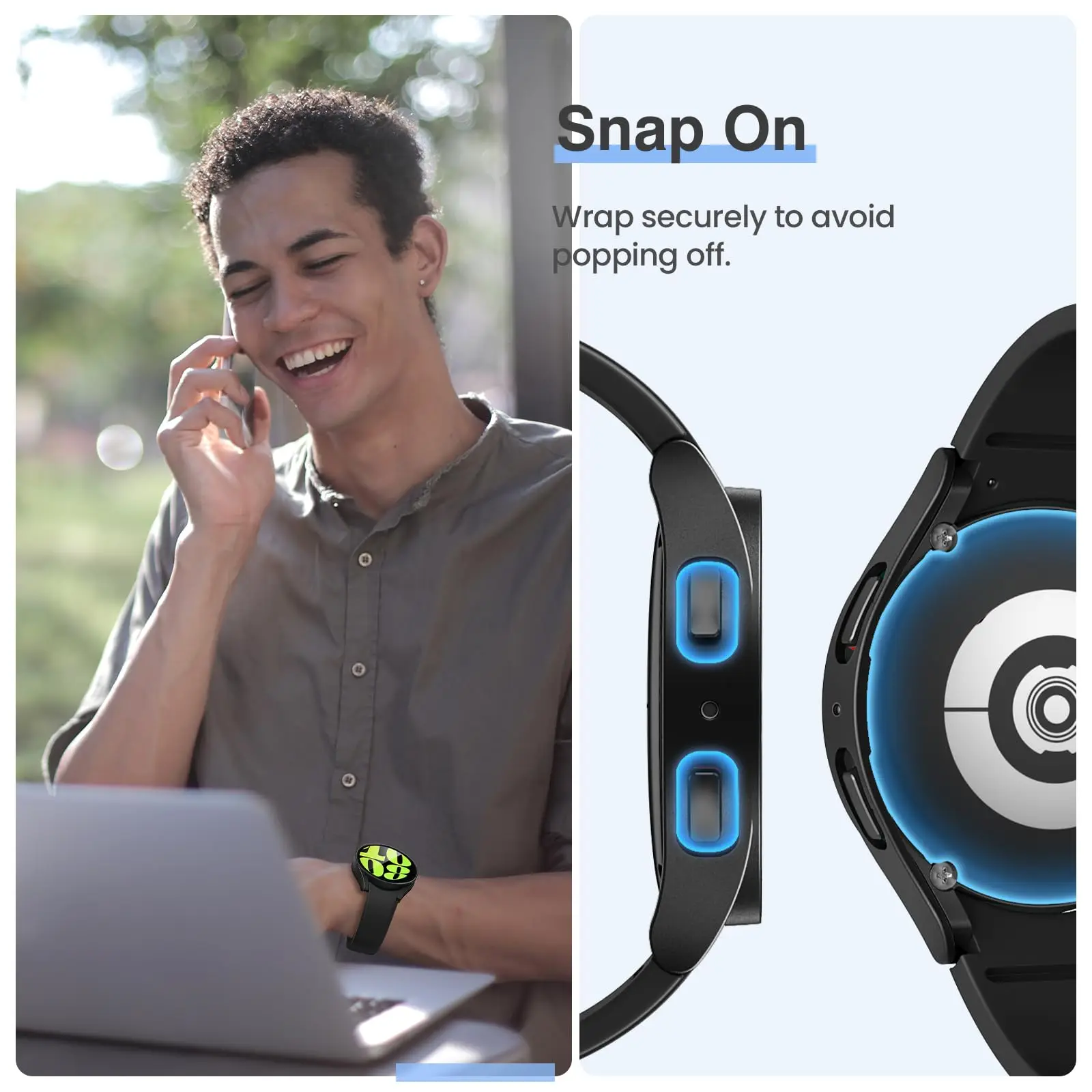 Custodia + vetro per Samsung Galaxy Watch 6 5 4 44mm 40mm 44 40 MM Accessori all-PC attorno copertura paraurti anticaduta + protezione schermo