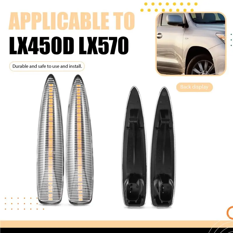 LED Side Marker For Lexus Lx450d LX570 Is F 81730-50100 Sequential Turn Signal Indicator Dynamic Blinkers Transparent
