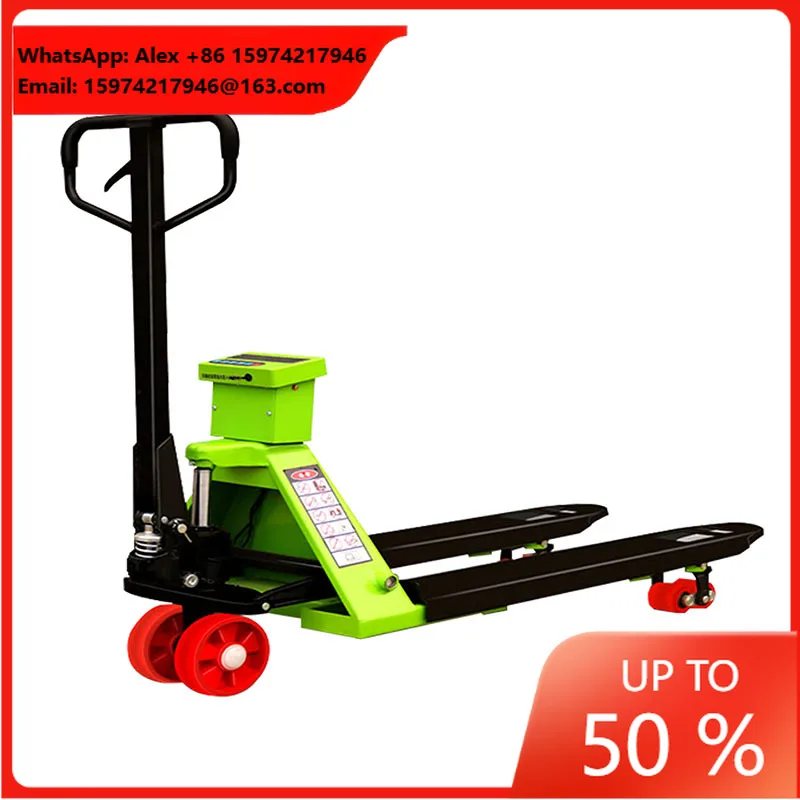2000kg Manual Hydraulic Hand Pallet Truck With Electronic Weighing Scale