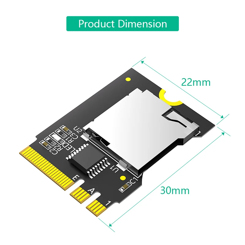 Adaptador de tarjeta Micro SD T-Flash, convertidor de tamaño 2230 con indicador LED para ordenador portátil, TF, SDHC, SDXC a NGFF M.2, A-E