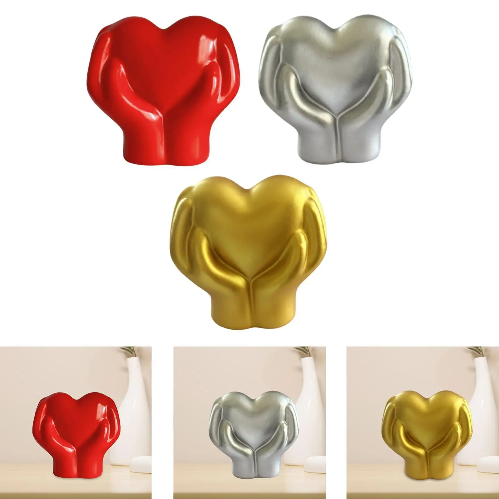Escultura de gesto de amor, regalo de decoración del hogar, estatua de corazón de gesto de mano coleccionable, estatuilla de resina para Club, boda, dormitorio, Bar, manualidades