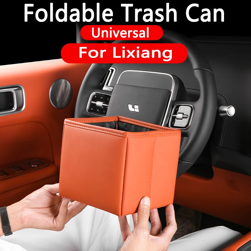 

Car Foldable Trash Can for Li Lixiang Generic Multifunctional and Portable Waste Bin Clear Up Storage Boxes Automotive Interior