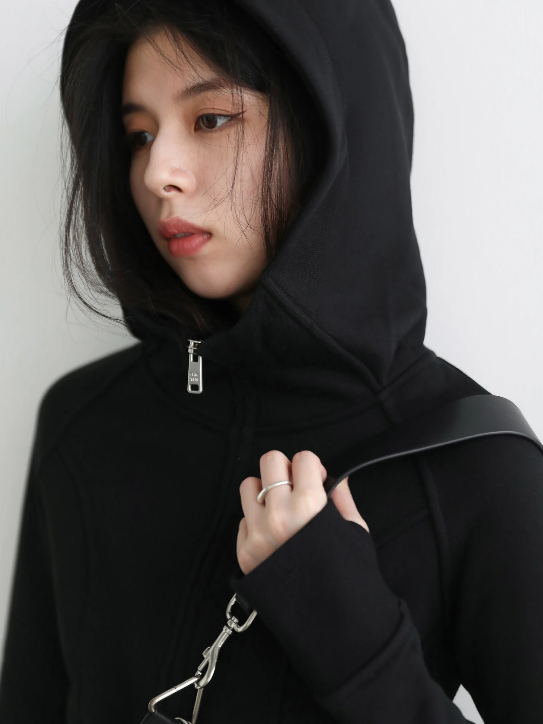 CHIC VEN Women Sweatshirts Fashion Casual Sport Hooded Solid Slim Double Zipper Tops Korean Ladies Hoodies Autumn Winter 2025