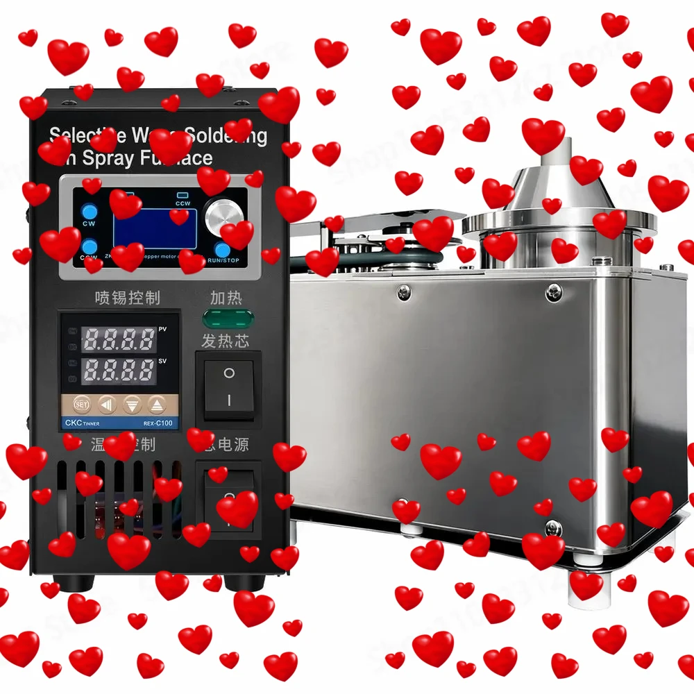 110V Benchtop Selective Solder System 1500W 5KG PCB Rework Station Lead-Free Solder Fountain PID Temp Control Through-Hole