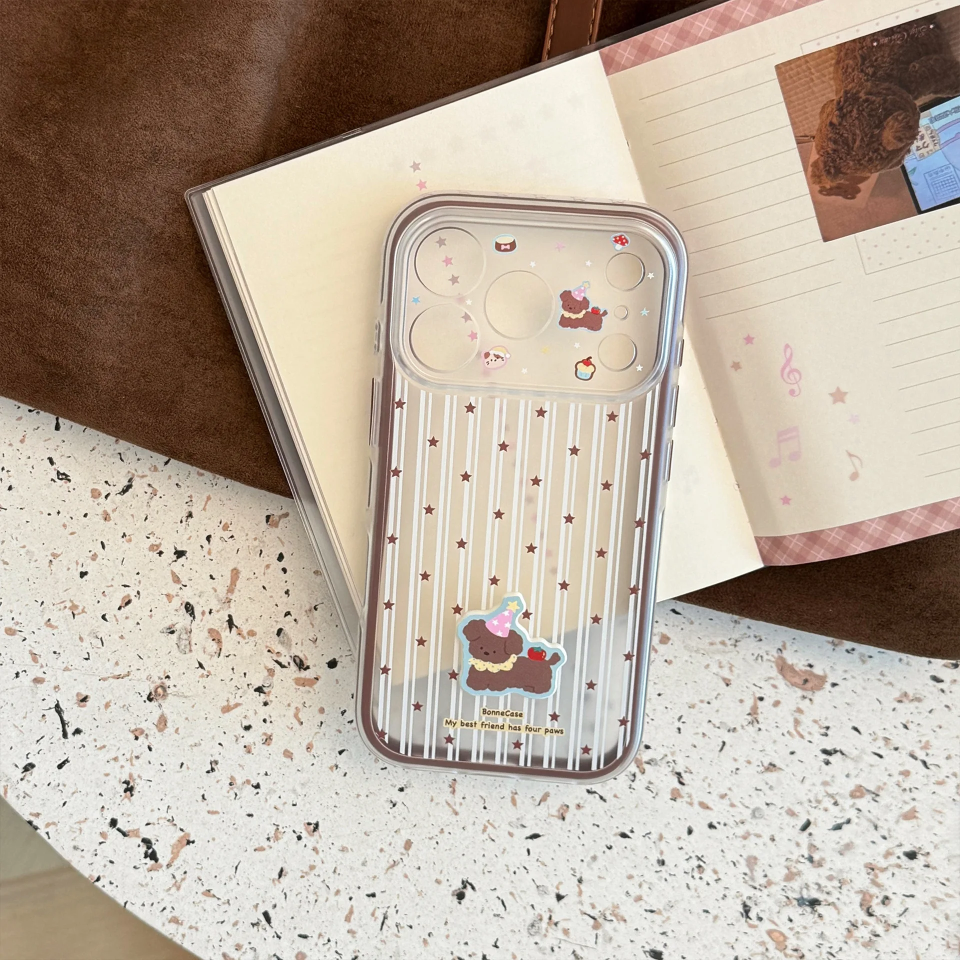 Korean Full Screen Stars Patte - огляд і ціна Clear Shockproof Bumper Case