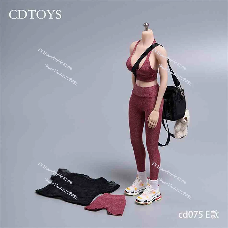 Cdtoys Cd075 1/6 Scale Female Soldier Hight Elasticity Yoga Sport Clothes Set Accessory Bag For 12