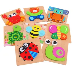 Montessori Materiais Crianças Jigsaw Board Brinquedos Educativos De Madeira Para Crianças Quebra-cabeça Tangram Cartoon Owl Baby Toys 0-12 meses