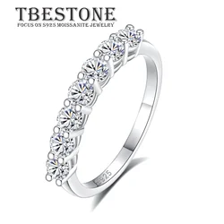 Tbestone 18k Gold Plated Silver 925 Moissanite Ring for Women 0.7ct 3.0mm D Color vvs1 Certificated Brand Jewelry High Quality