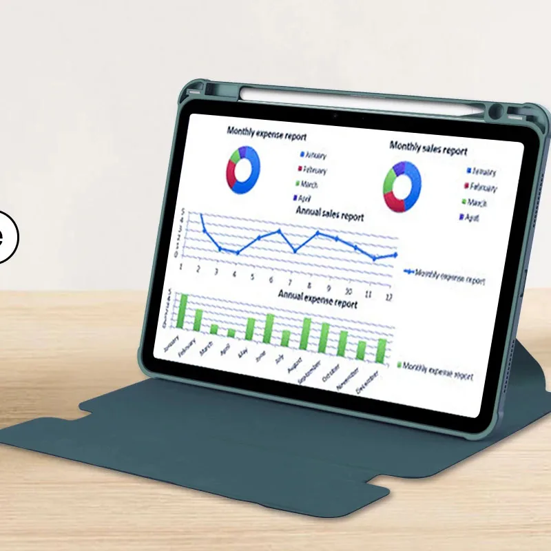 

Чехол из искусственной кожи для планшета Ipad Air 11 2024 A2899 A2900 2025, прозрачный 360 ° чехол для вращающейся клавиатуры