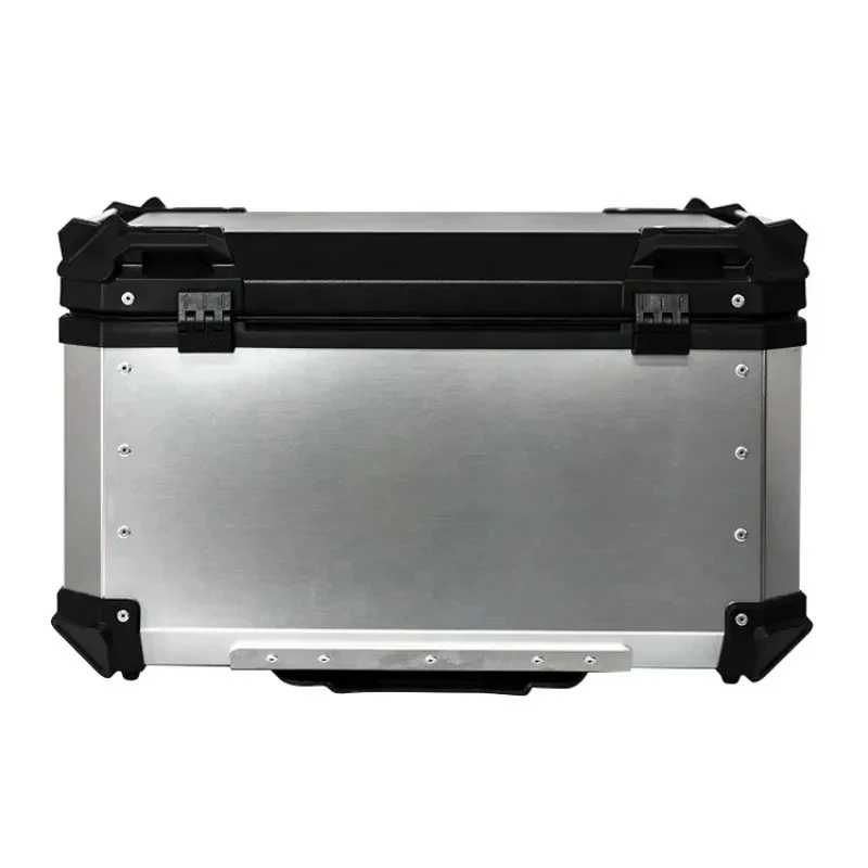 Factory Hot Selling 65L Silver Black Motorcycle Tail Box (Aluminum Alloy)