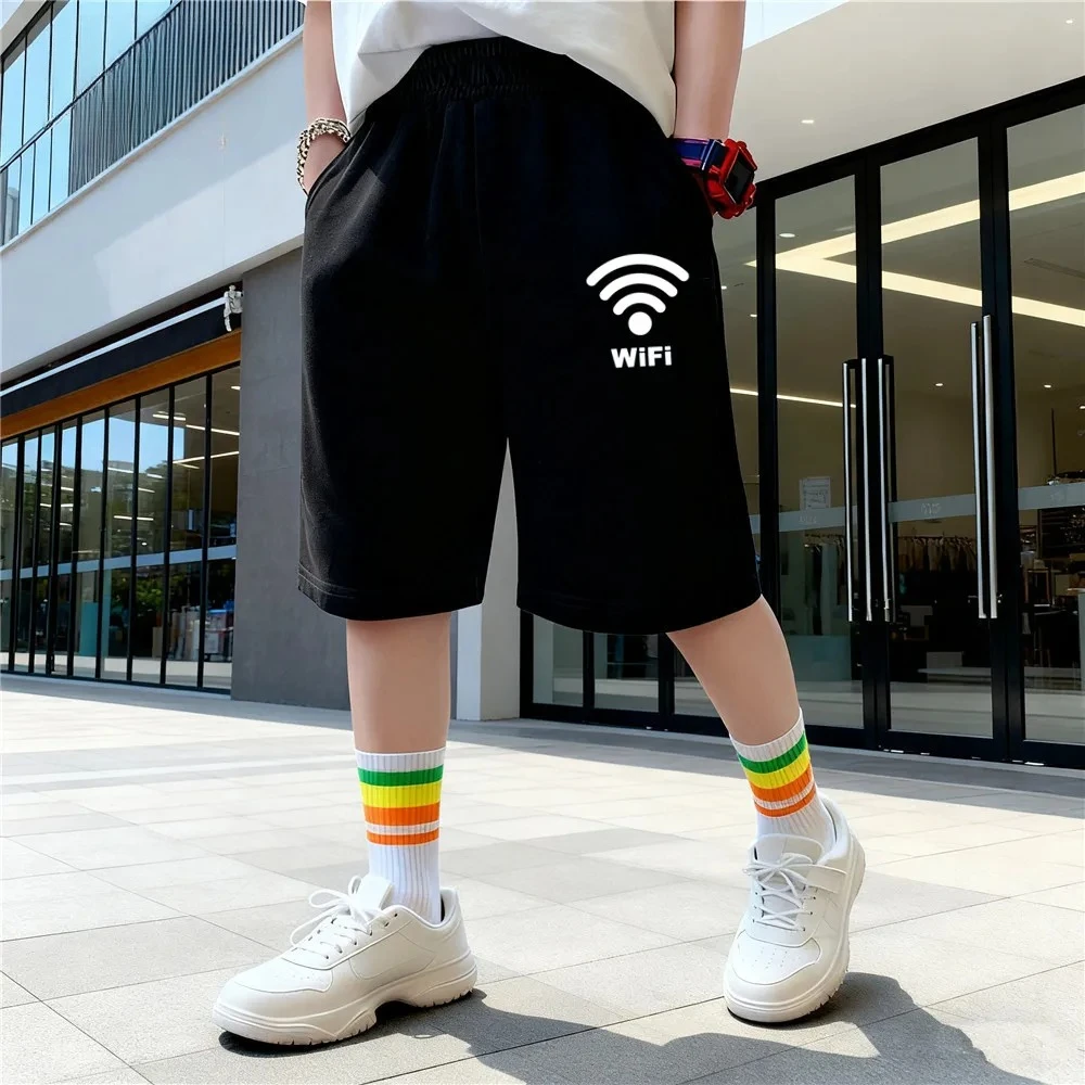 Trendy Spider Printed Shorts Boys' Summer Casual Fashion Loose and Comfortable Five-point Pants Teens Sweatpants