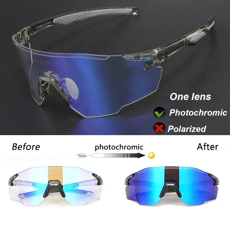 ELICIT Neue Photochrome Polarisierte Radfahren Gläser Männer Frauen Fahrrad Brille UV400 Schutz Brillen Sonnenbrille MTB Road Fahrrad Brille 6