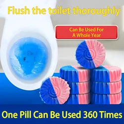 30PCS Toilet Bowl Cleaner Drain Tank Rose Fragrance Tablet Freshener Deodorization Stain Remover House Bathroom Cleaning Agent