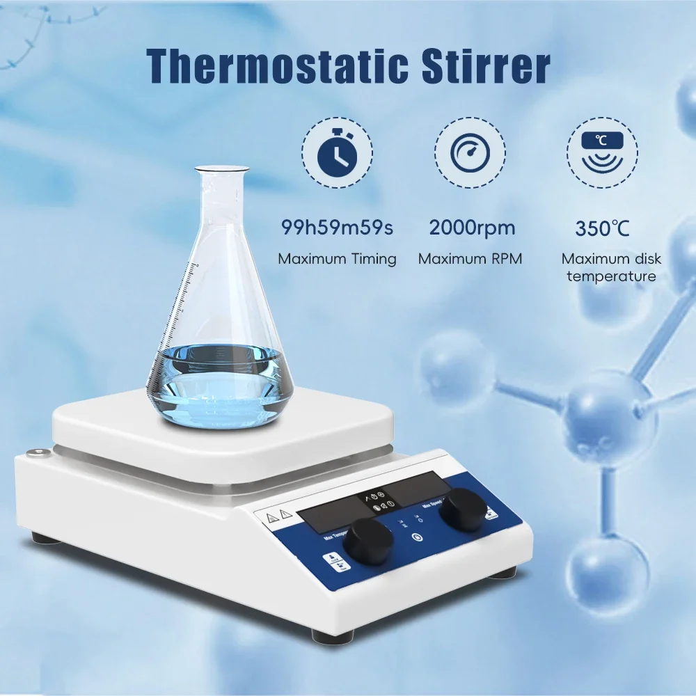 High-Capacity 20L ABS Magnetic Stirrer Hot Plate Mixer 7-inch Max 350°C Hotplate with 100-2000 RPM OEM Supported