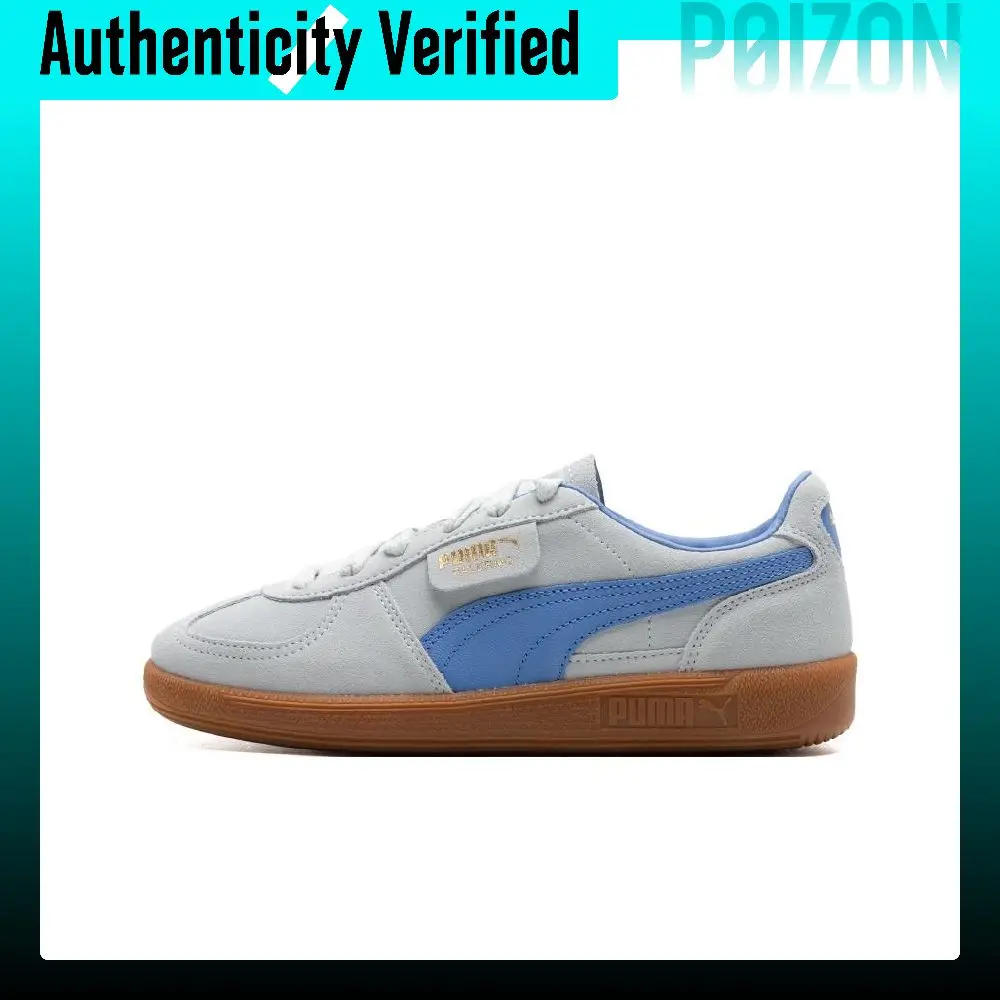 PUMA Palermo Cushioning, Wear Resistant Low top German Army Trainers Unisex White Blue 396463-04