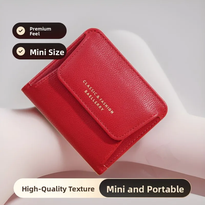 

New Japanese Style Short Wallet Women's Student Coin Purse Small Change Bag Ladies High-End Feeling Money Clip
