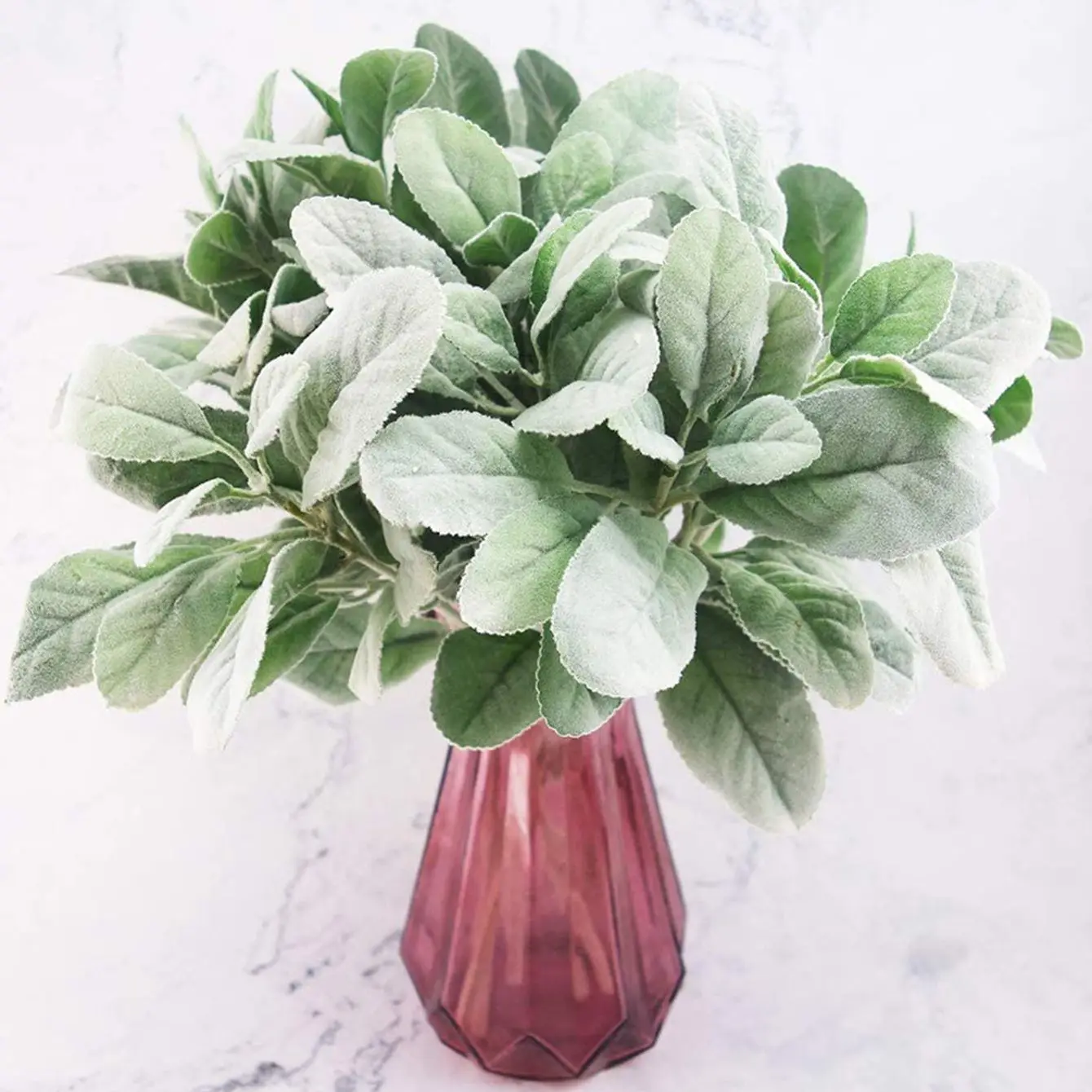 Künstliche Blumen, beflockte Hasenohrblätter, künstliche Pflanzen, Valentinstag, Garten, Zuhause, Raumdekoration, Zubehör, Hochzeitskranz, Scrapbook