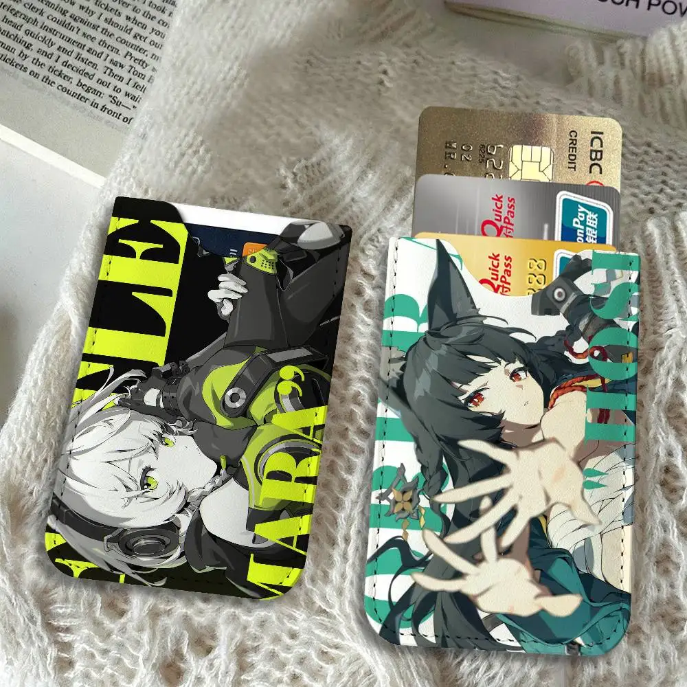 ZZZ Gaming Hoshimi Miyabi Card Protect Credit Bank Card Holder Case Slim Wallet Protector for Men Travel Shopping