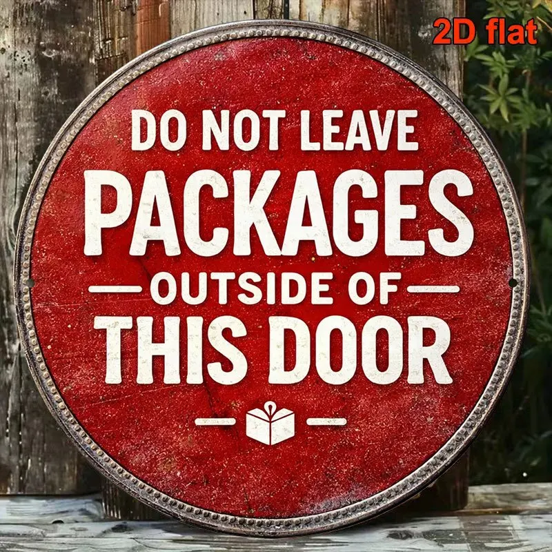 2D Flat - 1pc 8*8In/20X20Cm 2D Flat Round Aluminum Sign, Vintage Decorative Plaque about 