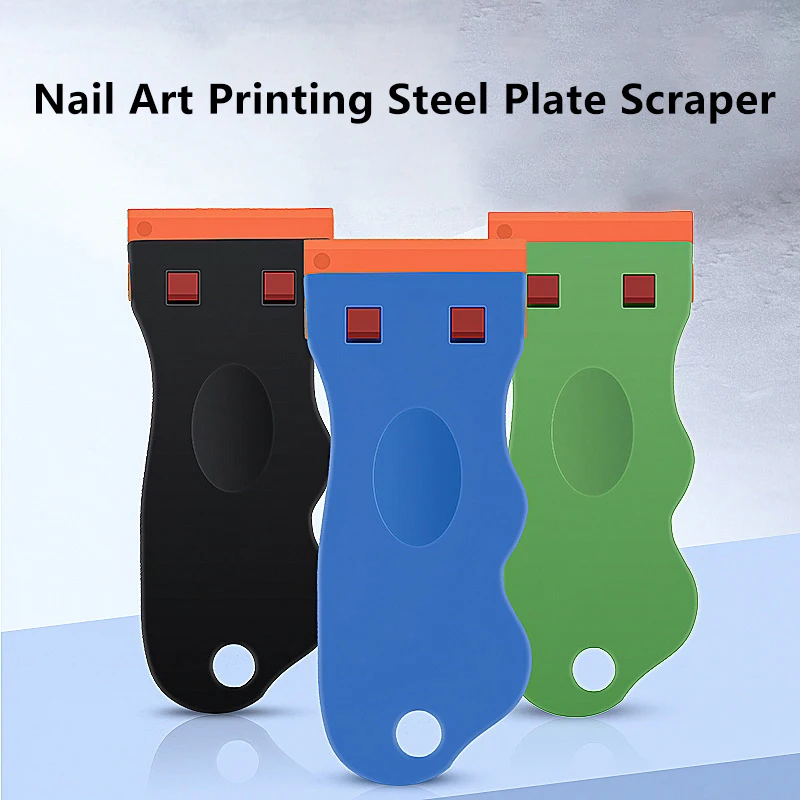 取り外し可能なクリーニングシャベル接着剤ステッカーツールネイルアートスクレーパーフレンチマニキュアスタンププラスチックスクレーパーネイルアートアクセサリー用
