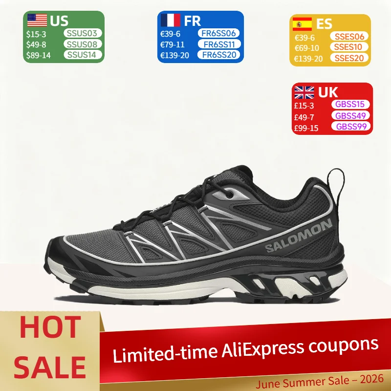 

SalomonXT-6 EXPANSE Retro-inspired,snug-fitting,and comfortable low-top running shoes for men and women in Gray and Black 478590