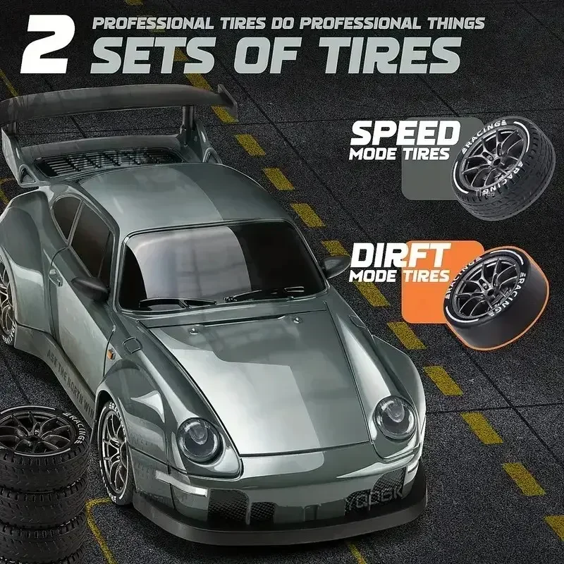 RC 드리프트 카 1/24 4WD 원격 조종 자동차 전기 차량 모델 고속 레이싱 드라이브 어린이 소년 크리스마스 선물