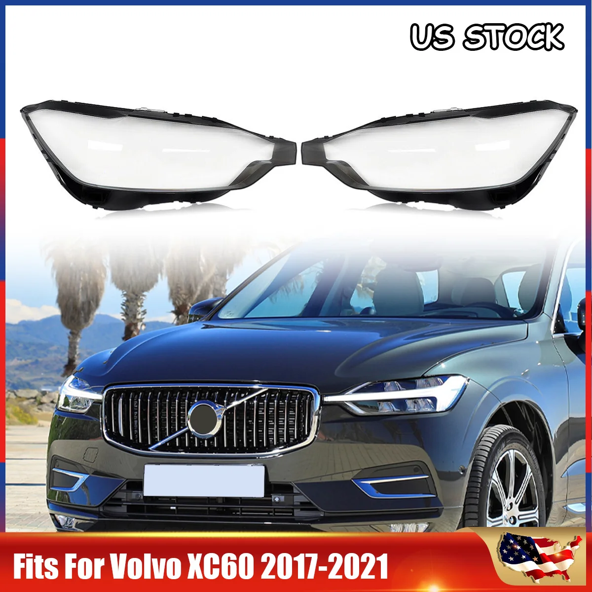 

SAIQINGSP подходит для Volvo XC60 2017 2018 2019 2020 2021, крышка объектива фар, автомобильные аксессуары, инструменты