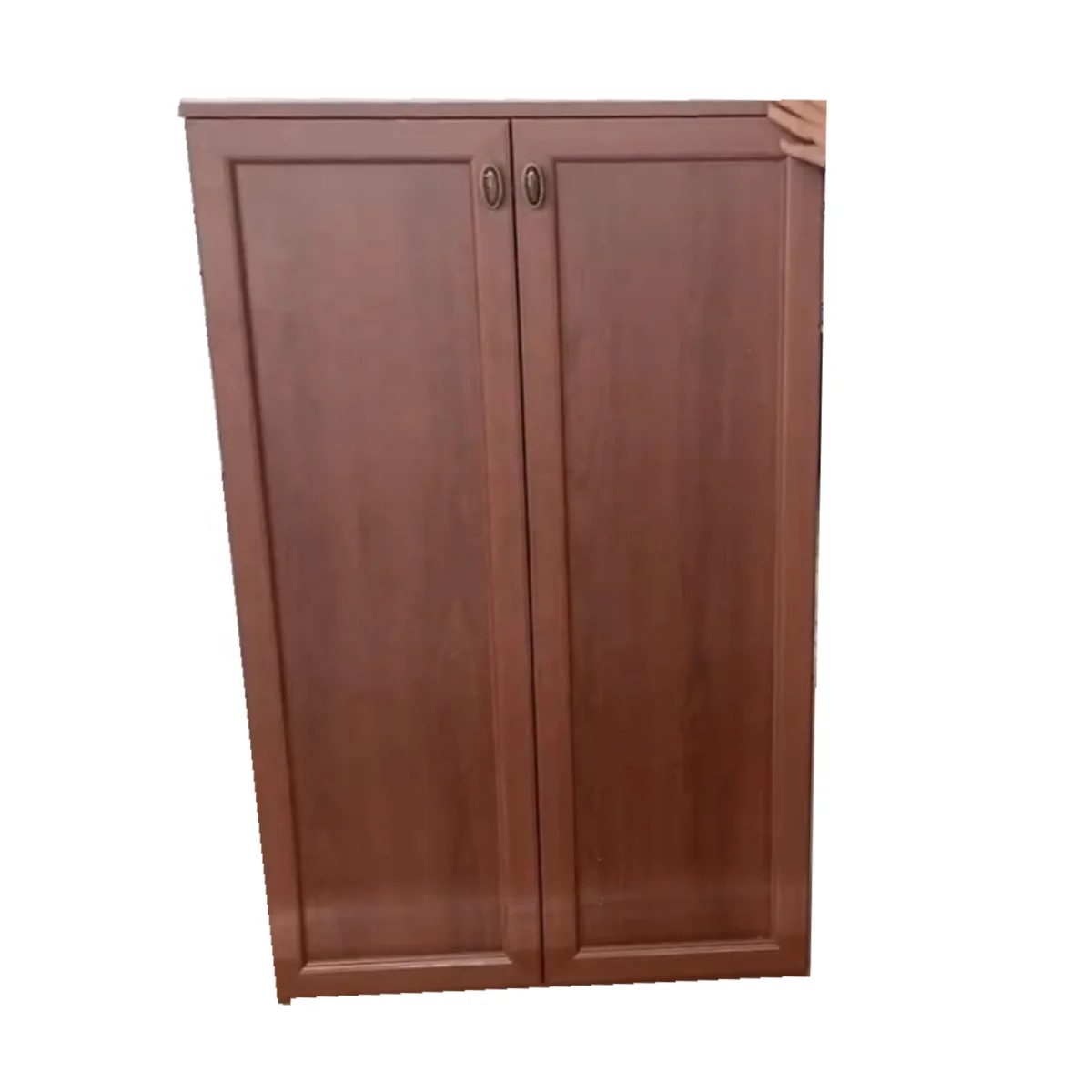 Factory Directly Supply Ample Storage Space Retro Walnut Color Aluminum Shoe Cabinet/ Customized Wardrobe For House