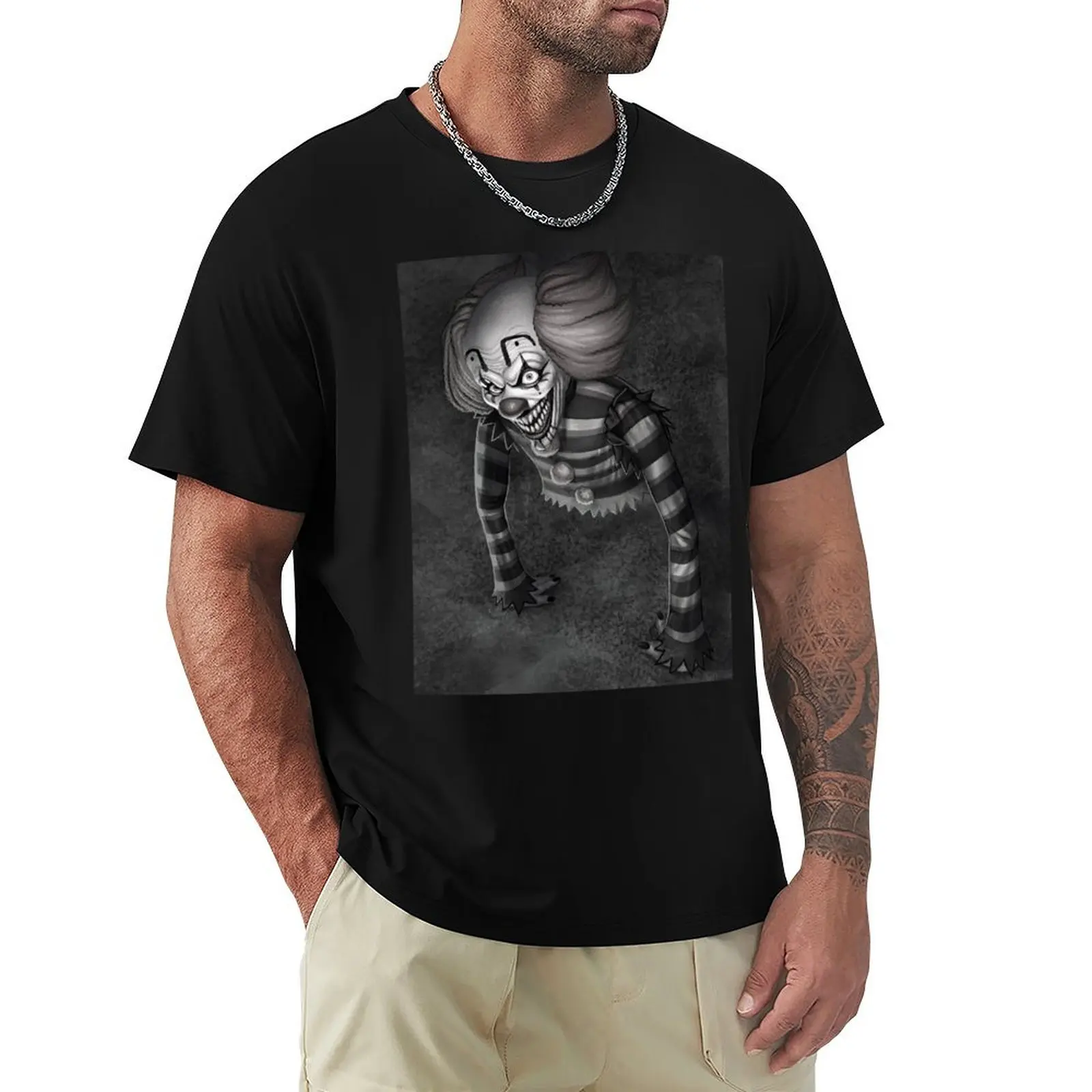 

Poor George Animatronic (Black and White) T-Shirt Luxury man Man t-shirt luxury clothes men