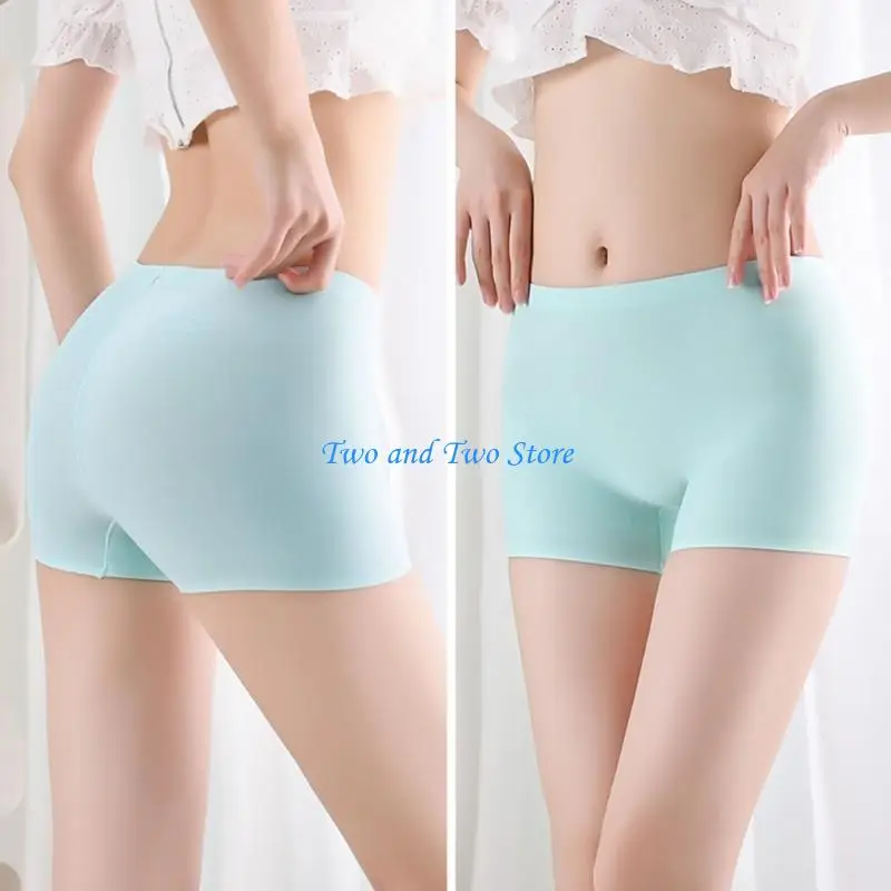 

HX6F Slip Shorts for Under Dresses Summer Seamless Anti Chafing Underwear Shaping Boyshorts Smooth Panties for Women Girls