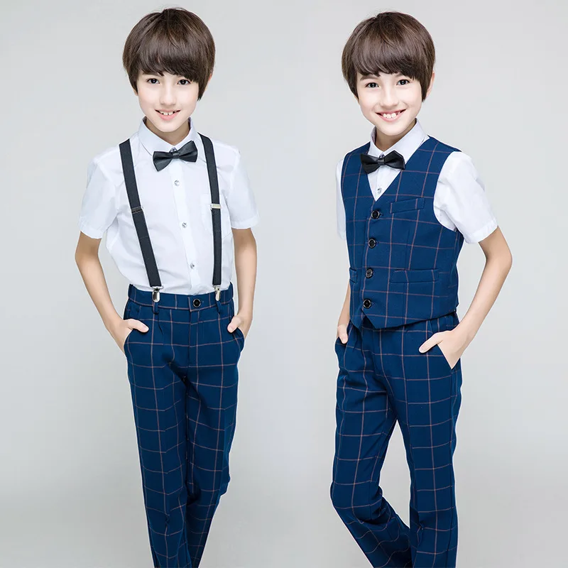 Flower Boy Tuxedo Suit Formal Summer Shool Kids Holiday Boutique Outfit  Boy Clothes for 6 8 10 12 14 16 Year Old RKS194019