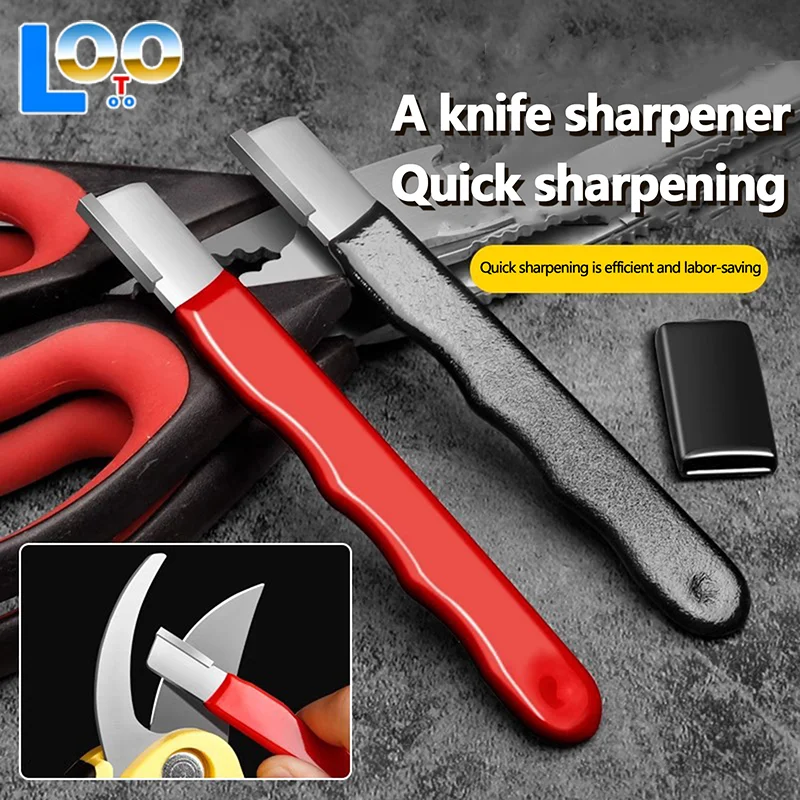 Knife Sharpener Scissors Quick Grinding Scraper Portable Metal Cutting Tool Scissor Pruner Axe Hand Sharpener Trimmer Grinder