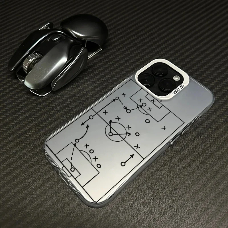 Football Tactics Board Pattern Phone Case for iPhone 16 16e 15 14 Pro Max 13 12 11 XS X XR 7 8 Plus SE2022 Shockproof Back Cover - Image 5
