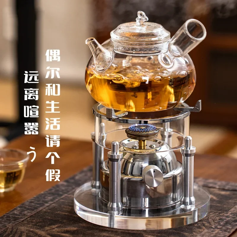 Outdoor stove inflatable portable outdoor travel tea set high-end boiling water tea stove