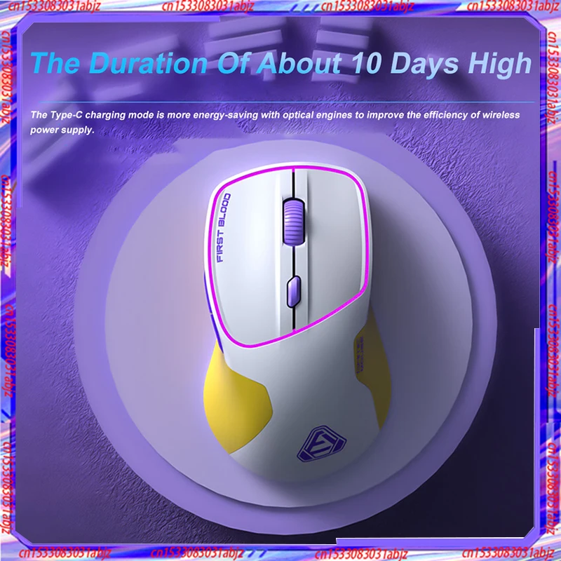 

Black Jue F22 Wireless Gaming Mouse Bluetooth Three-Mode Lightweight Esports Rgb Macro Kobe 3370 Chip Professional Esports Gift