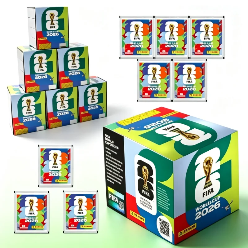 Panini FIFA World Cup 2026 Official Hobby Sticker Box with 50 Sealed Packets, Collectible Soccer Stickers for  World Cup
