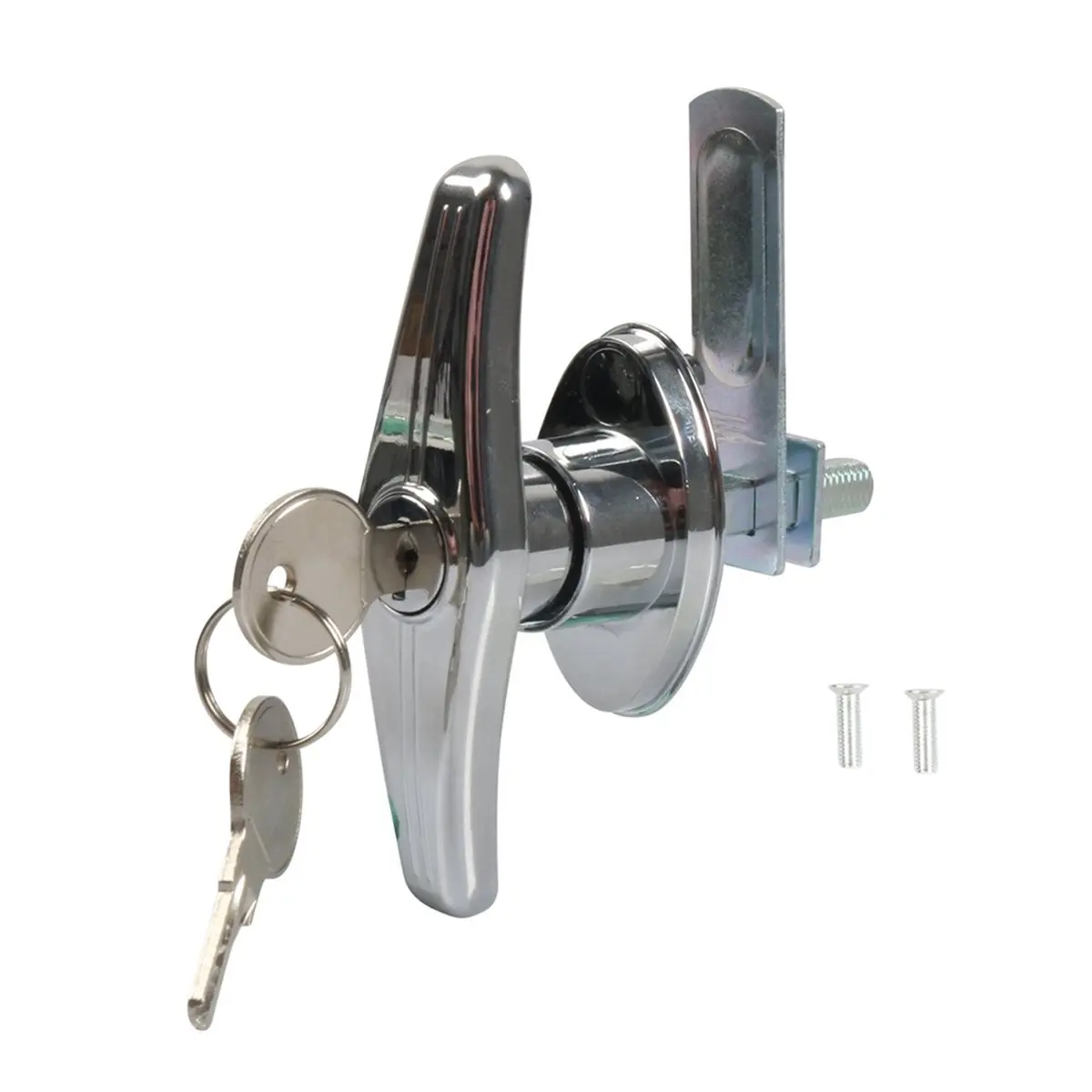 A32I T-Handle Lock W/Keys Truck Cap Shell Water Heater Temperature Switch for Bauer and Century Truck Caps, Clockwise Silver