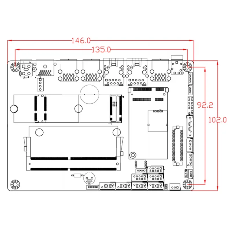 3,5-Zoll-Computer-Motherboard in Industriequalität, 9 V ~ 36 V, unterstützt GPIO I3-1115G4 CPU-Mainboard