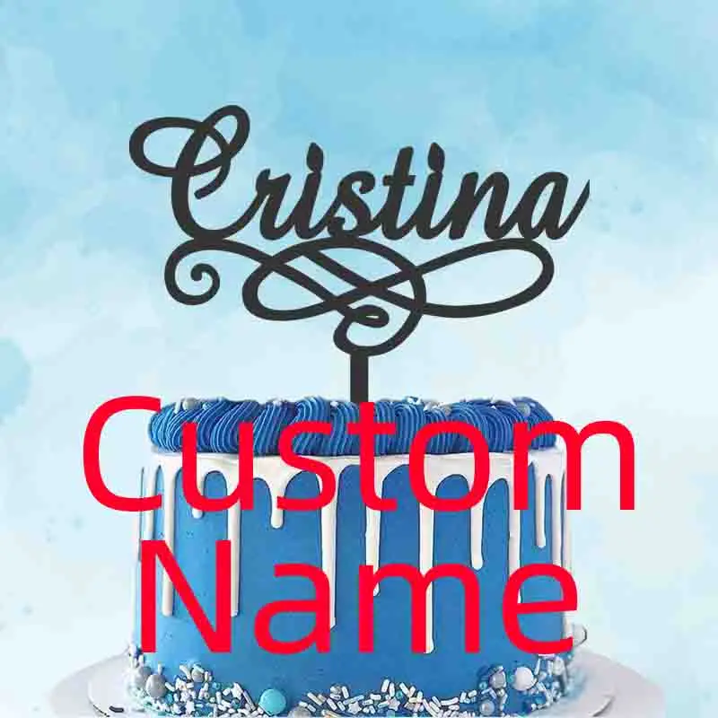 Custom Your Name Personalized Private Party Cake Topper YC336