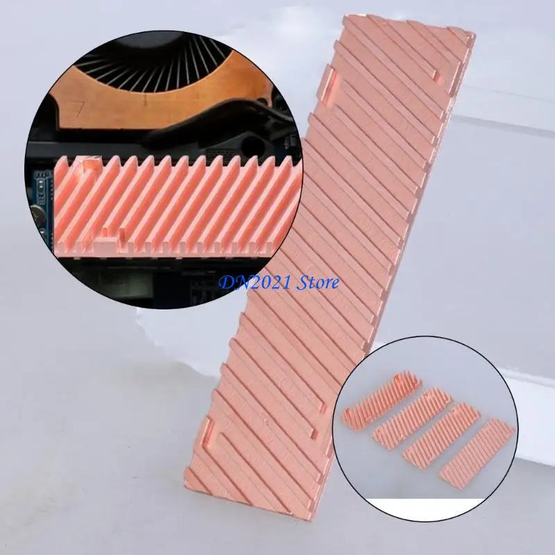 F3KE Advanced Copper Heatsink Pad for 2280 M.2 SSD Heat Dissipation Reliabled Temperature Control in Desktops Cooling Pad