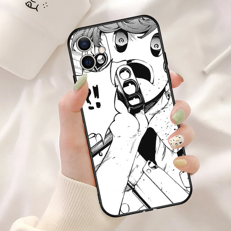 Anti-Drop Soft Phone Case For iphone 16Plus 11 12 13 Mini 14 15 16 Pro XS Max XR 7 8 Plus 16Pro High-Rise Invasion Manga Cover