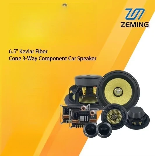 Factory NOM 120W 3-Way Car audio Component Speaker with 35mm-Pure Copper voice coil-woofers/25mm-silk dome NEO. Magnet tweewers