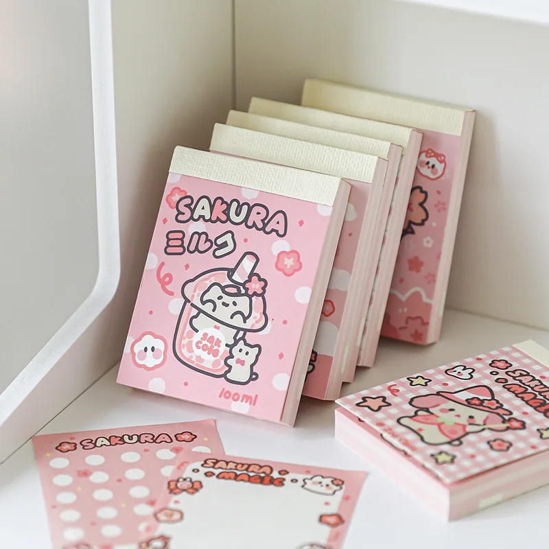 

80 Sheets Cherry Blossom Memoirs Series Small Fresh Ins Hand Account DIY Material Decoration Sticker Memo Pad