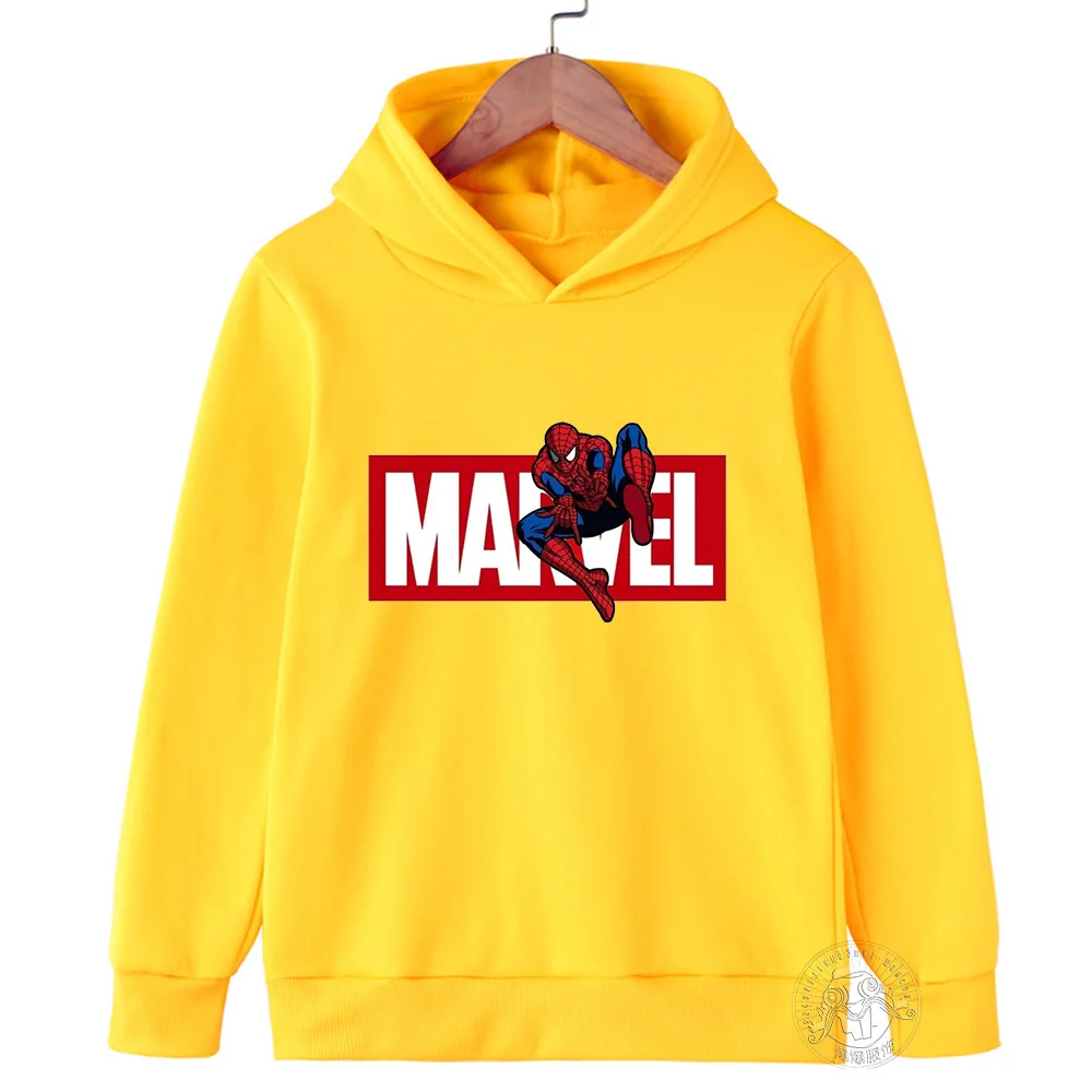 Felpa con cappuccio per bambini Spider-Man Abbigliamento per ragazze per bambini Vestiti per neonati alla moda Autunno Sport caldi Top Regalo per il