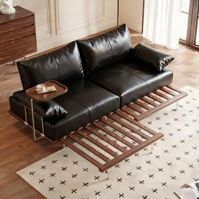 New sofa bed folding foldable dual-purpose antique style living room retractable small apartment double multi-function