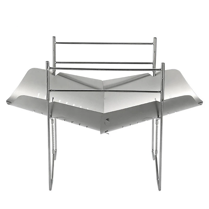 

Портативный складной гриль для барбекю из нержавеющей стали на открытом воздухе, удобное оборудование для приготовления пищи на природе, гриль для барбекю на открытом воздухе