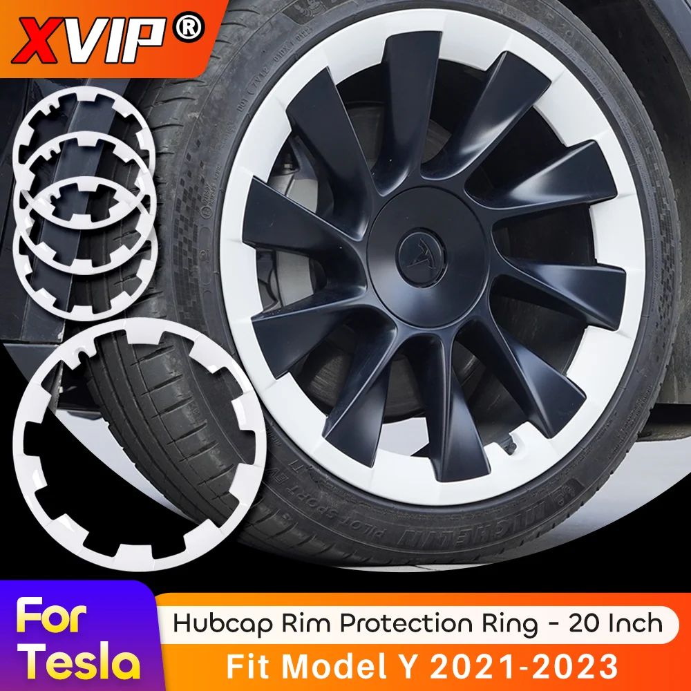 XVIP Rim Wheel Hub Protection Protector For Tesla Model Y 2021-23 20 Inch ABS Hubcaps Parts Automobile Cover Cap Car Accessories