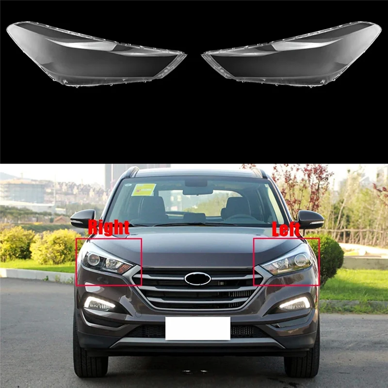 

L37A-Left Front Headlight Cover Transparent Lens Glass Lampshade Shell For Hyundai Tucson 2015-2018 Car Head Light Cover Parts