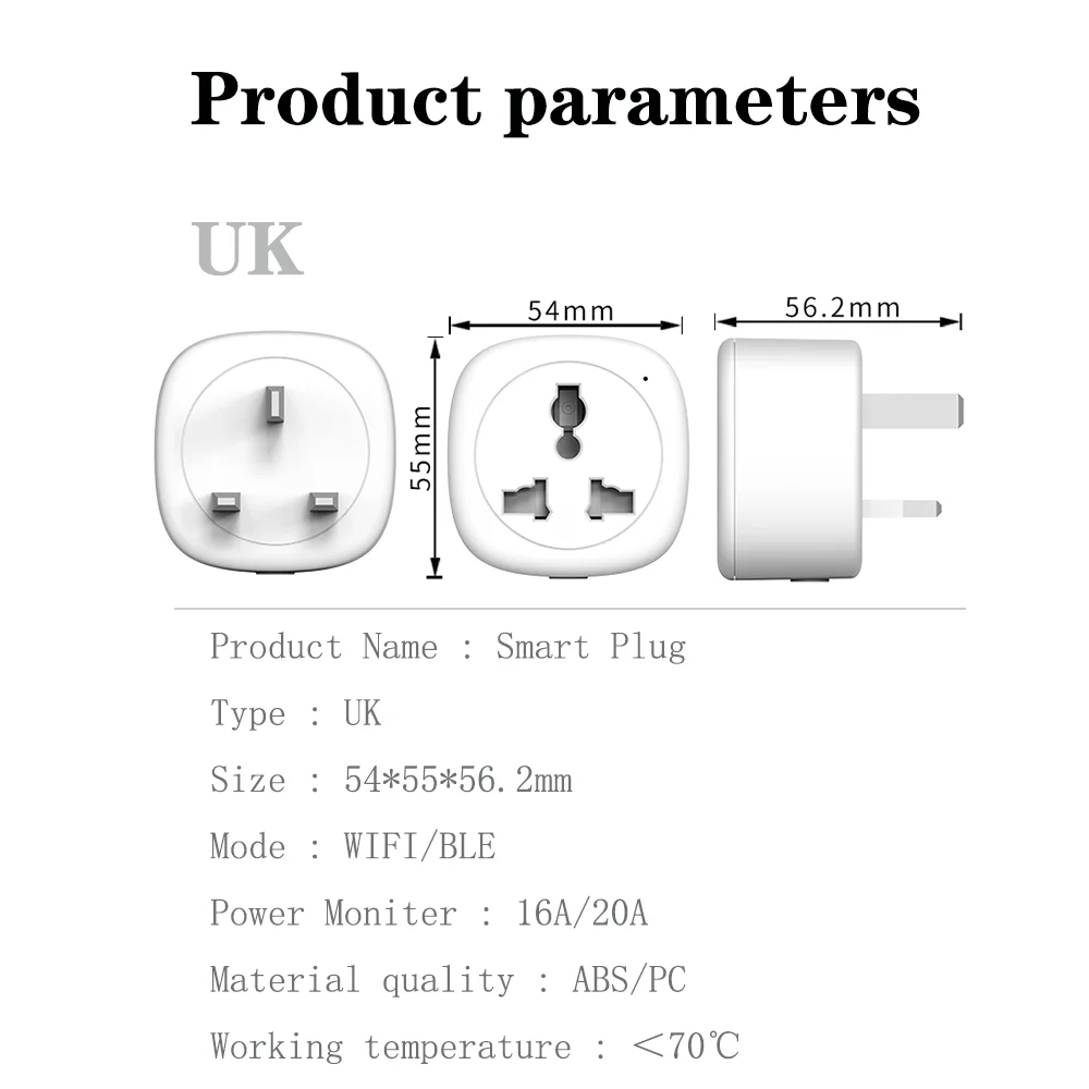 Tuya Smart Plug 16A Universal WiFi Socket Timer Socket Alexa Plug Remote Socket Smart Home Alexa Google Assistant